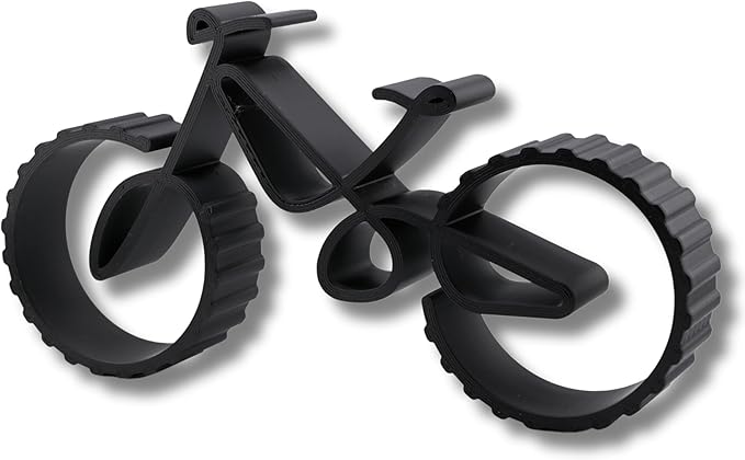 Bicycle & Cyclist Sculpture – Minimalist Decorative Accent for Cycling Enthusiasts & Modern Home Decor | Collectible Design (Mountain Bike Matte Black)