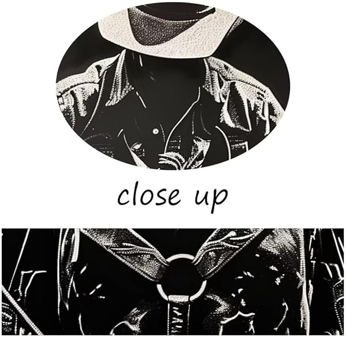 Black White Western Cowboy Canvas Wall Art Vintage Southwestern Wall Decor Prints Poster Pictures for Bedroom Bathroom Living Room Office Home Decortion Framed(18L" x 24W")