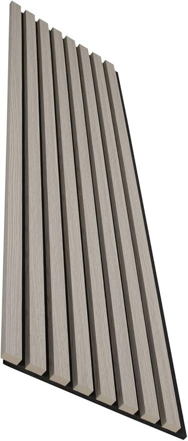 94" x 12.6" 3D Acoustic Slat Wood Wall Panels | Modern Sound-Dampening & Eco-Friendly Design (2-Piece Set)