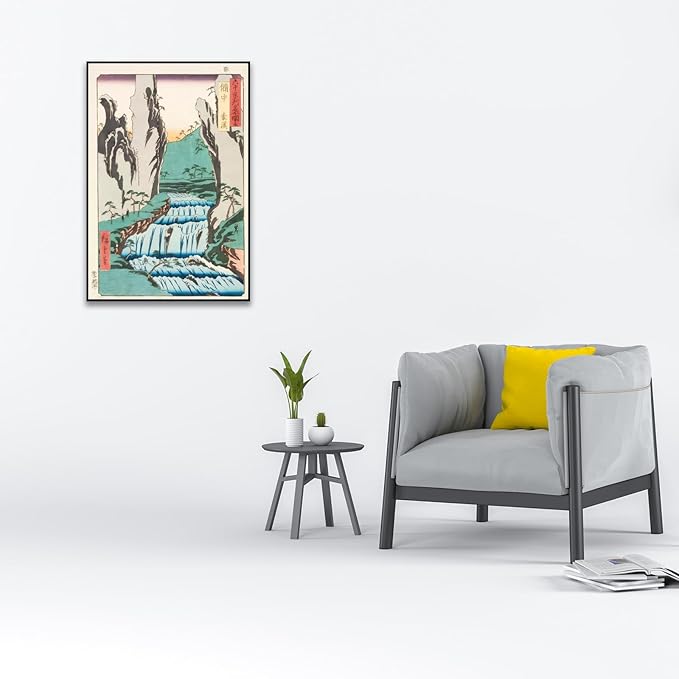 OKRA Utagawa Hiroshige Canvas Wall Art - Gokei Poster - Japanese Ukiyo-E Japanese Provinces Woodcut Wall Art Famous Painting Reproduction Room Aesthetic Wall Decor Unframed