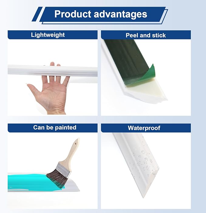 NeatiEase 8 Set Peel and Stick Wall Molding Trim Kit, 20" x20" Premade Wainscoting Panels, Self Adhesive Moulding Panel for Interior Walls Picture Frame