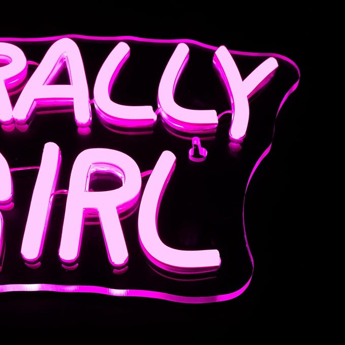 Lucunstar I'M Literally Just A Girl Neon Sign Pink Led Sign Led Neon Light for Wall Decor Light Up Sign for Bedroom Dimmable Switch USB Connectivity Neon Signs for Girlsroom Decor Party Light