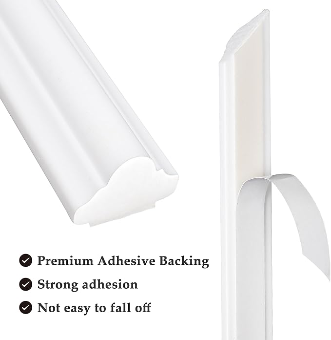 4 Sets Pre-Cut Wainscoting Panels 16”x24” Picture Frame Molding Peel and Stick Wall Molding kit Self Adhesive Molding Trim for Walls (40x60cm)