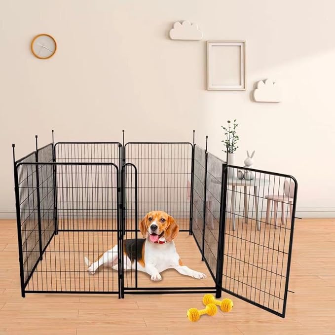 52in High Tall Garden Fences, 21 inches Wide with Low Sills, 6 Panels Total 13.3 Ft(L),Dog Fence Outdoor for Yard, Animal Barrier Fence，Fencing for Garden Beds. Pet Fencing Border