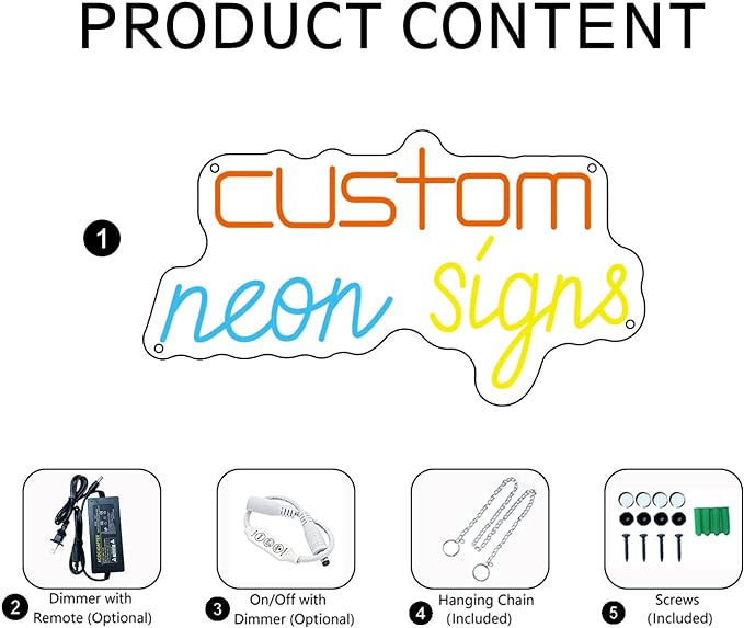 OBTAIN Custom Neon Signs, Neon Sign Customizable for Wall Decor, Personalized Neon Sign for Wedding Birthday Party Gift Party Bar Game Room Home Business Shop Name Logo Neon Sign