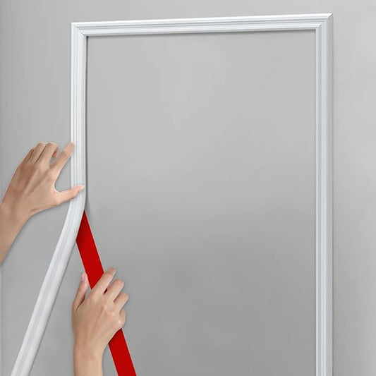 240"L x 1.6"W Peel and Stick Chair Rail Panel Molding, Pre-Primed Trim for Home Decoration & Wall Protection