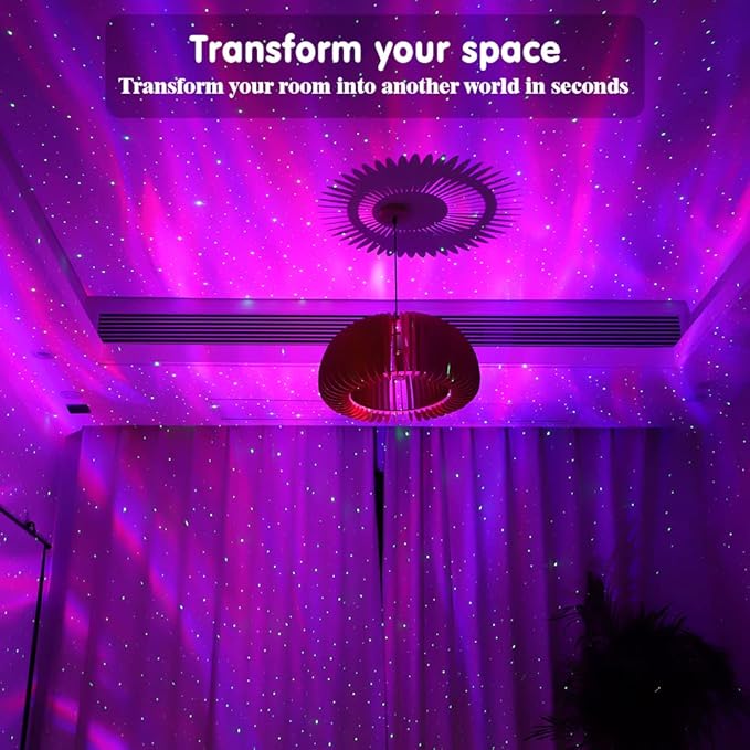 Northern Galaxy Light Aurora Projector,LED Star Projector for Bedroom Nebula Lamp, Remote Control, White Noises,Bluetooth Speaker,Night Light Galaxy Projector for Adults,Bedroom,Living Room