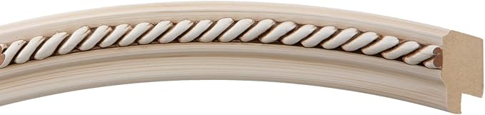 OVALCREST Oval Beveled Wall Mirror for Home Decor - Santa Fe Style - Antique White - 20x26 Outside Dimensions