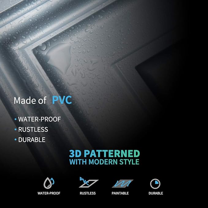 Art3d 24" x 24" (Pack Of 12) Wall Panel Square, Gray