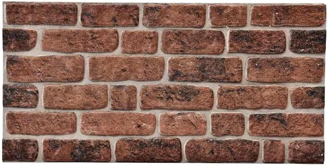3D Wall Panels with Dark Brown Brick Design 10 pcs EPS 147197