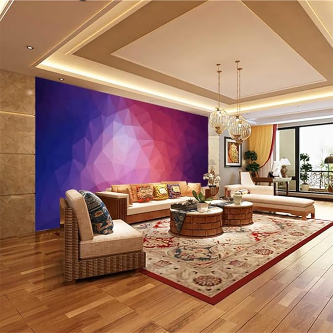 Color Block 3D Wall Decal Mural, Artistic Creativity Peel and Stick Wallpaper Wall Decoration for Boys Girls Kids Room Living Room Tv Sofa Backdrop Decor,169.3" W x118.2 H