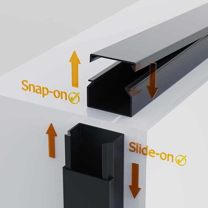 Black Cord Cover Wire Hider - 157in Large Cable Concealer, Cord Hider for Wall Mount TV, Cable Raceway Kit, Extension Cord Cover Indoor, Electrical Wire Cover, Cable Management Wall, Wire Molding