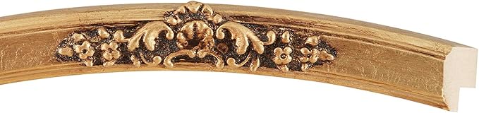 OVALCREST Oval Beveled Wall Mirror for Home Decor - Athena Style - Gold Leaf - 21" x 17" Outside Dimensions