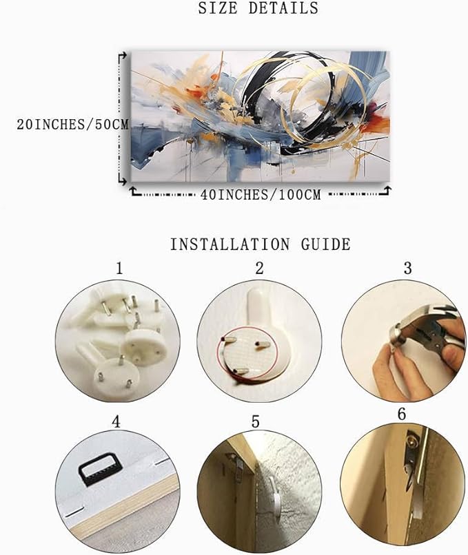 BYXART Abstract Canvas Wall Art for Bedroom Modern Minimalist Artwork For Living Room Painting Prints Picture for Bathroom Home Office Decorations 40L x 20W