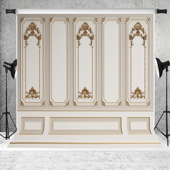 Leyiyi 10x10ft European Style Vintage Room Inside Backdrop European Frame Modern House Classic French Castle Cementery Wall Retro Style Photo Background Cowboy Kids Birthday Portrait Studio Props