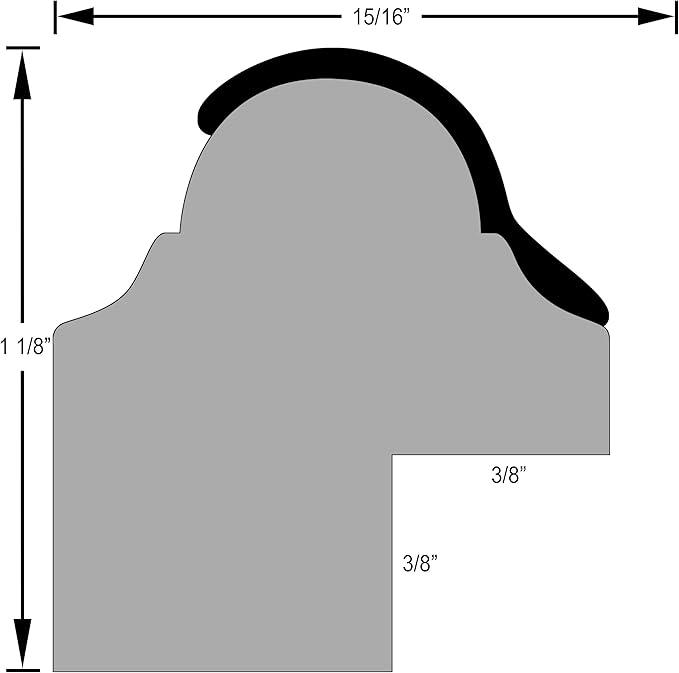 OVALCREST Oval Beveled Wall Mirror for Home Decor - Contessa Style - Matte Black - 26" x 20"