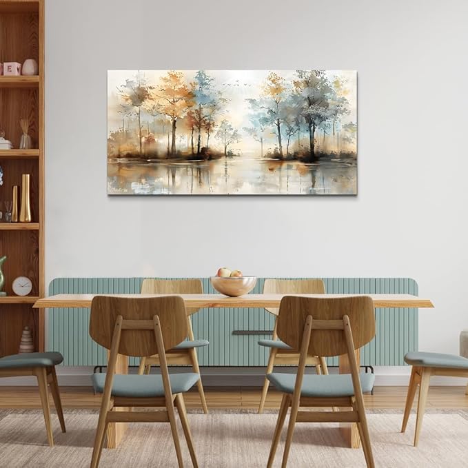 Lapremoly Large Wall Decor For Living Room Framed Wall Art for Bedroom Abstract Tree Painting Wall Artworks Hang Pictures For Office Decoration Canvas Prints Room Home Decorations Posters 20"X40"