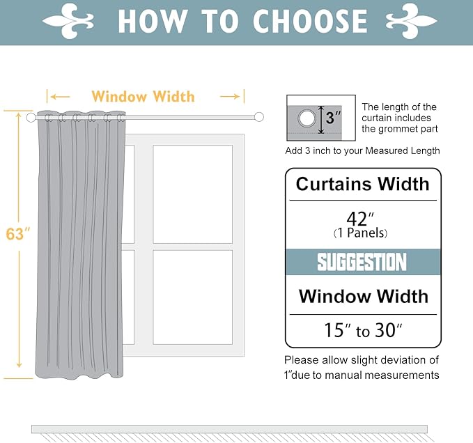 ChrisDowa Grommet Blackout Curtains for Bedroom - Thermal Insulated Room Darkening Curtains for Living Room (1 Panel Set, Beige,42W x 63L)