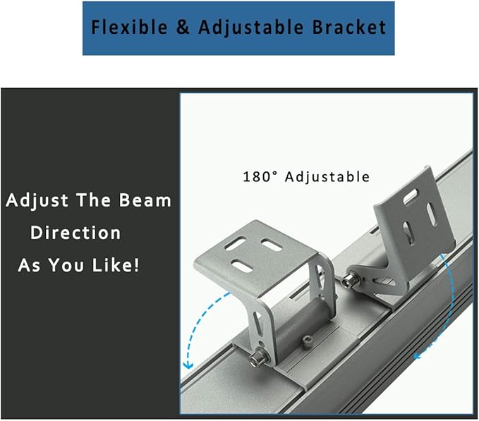 LED Wall Washer Lights-72W 5000K Daylight Wall Wash Lighting, 7200lm, 3.2ft/40, IP65 Waterproof for Indoor/Outdoor, Plug in 120V LED Light Bar for Sign, Wall, Art Display, Front Door, Yard