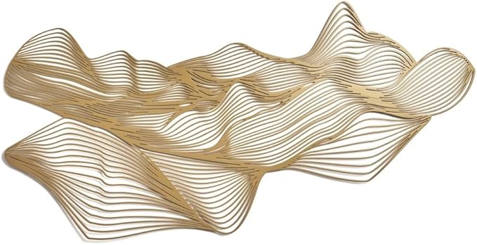 NEODECO Sand Dune Metal Wall Art - Minimalist Living Room & Bedroom Decor, Desert Nature Theme, Abstract Line Art, Housewarming Gift, Large Wall Art for Office & Home