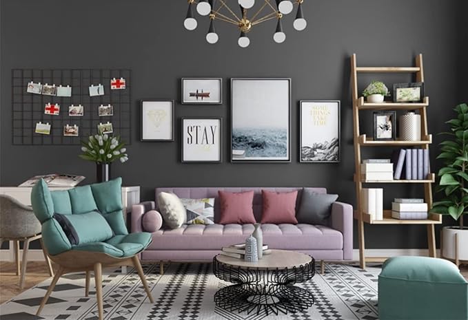 17.51inx118in Grey Wallpaper Peel and Stick Removable Self Adhesive Grey Contact Paper for Cabinets Bedroom Bathroom Wall Covering Matte Textured Waterproof DIY Decorative