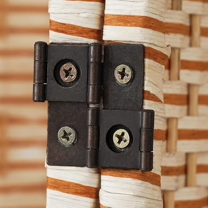 JOSTYLE 6ft. Tall Extra Wide , Folding Privacy Screens with Diamond Double-Weave and Freestanding Room Dividers (Stripe, 6-Panel)