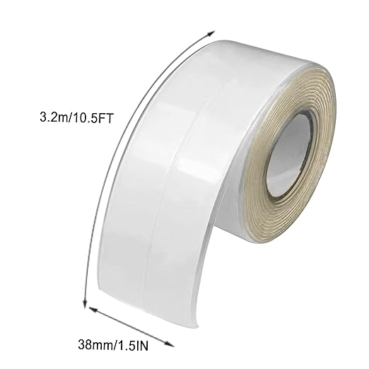 Caulk Tape Self Adhesive,Caulking Tape for Bathroom Sealant Strip Caulk Strip,Waterproof Caulking Sealing Tape for Bathroom, Toilet, Kitchen Countertop,Bathroom,Toilet (Clear-1.5IN-10.5FT-A)