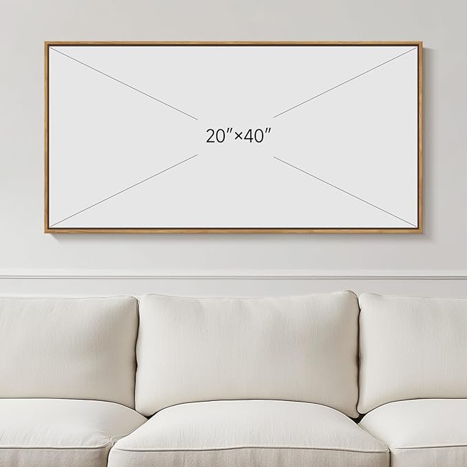 Large Framed Gold Tree of Life Wall Art, Neutral Gold Tree Canvas Painting Prints for Modern Rustic Home Decor, Gray White Golden Artwork for Living Room Kitchen Dining Room Bedroom Office, 20x40 In