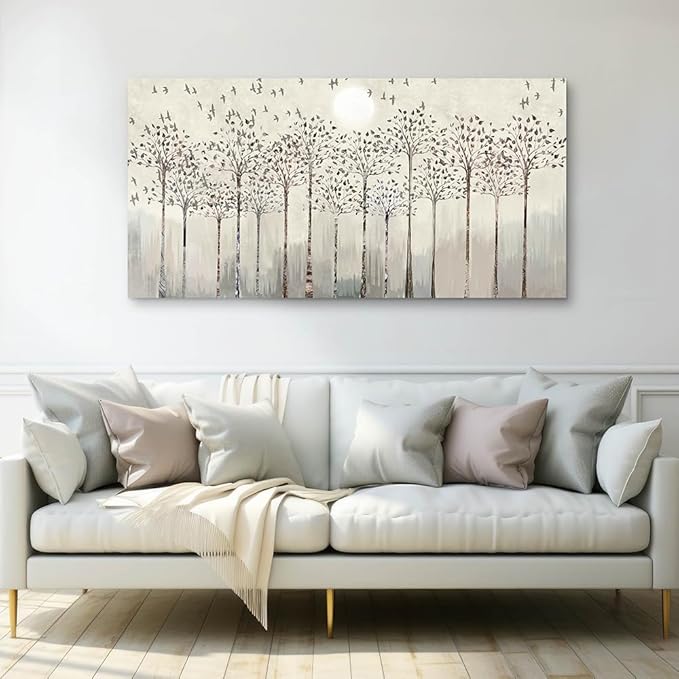 Lapremoly Wall Art For Living Room & Bedroom - Modern Wall Decor - Abstract Trees Landscape Pictures - Canvas Prints - Large Office & Dorm Decor