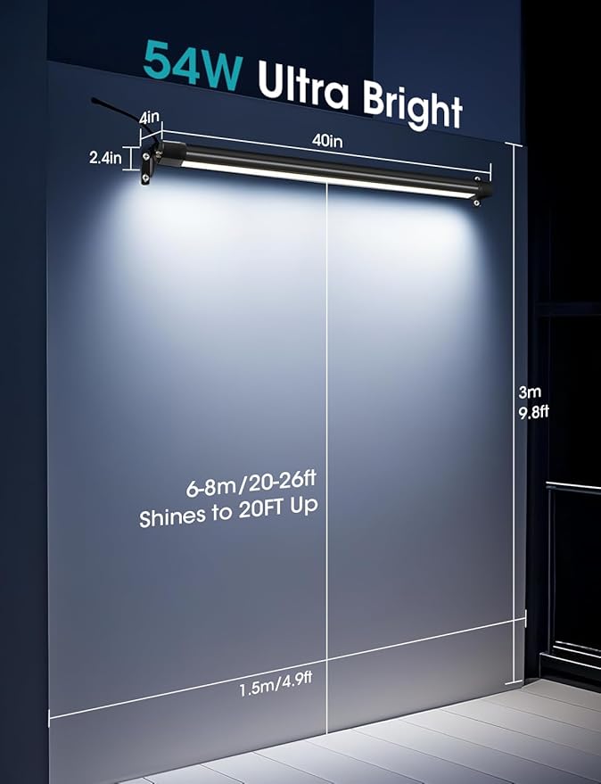 Pro-Grade 54W Outdoor Wall Washer Light Bar, 40 Inch 6000K LED Wall Washer Lights with IP67 Waterproof, Switch On/Off - 120V LED Light Bar for Outdoor (2Pack)