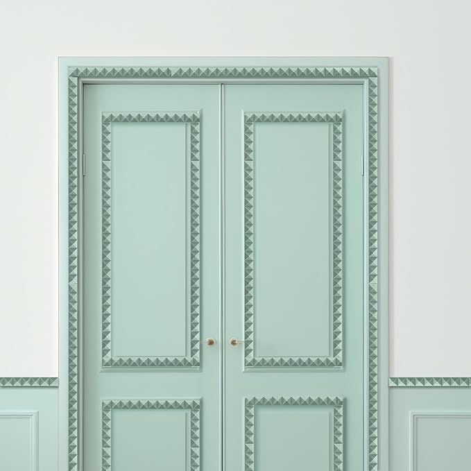 Nuanchu 12 Pcs Unfinished 3D Decorative Wood Trim Molding 15.75inch Decorative Wood Molding Cute DIY Trim for Home Wall Cabinet Shelf Window Door(Triangle,25mm)