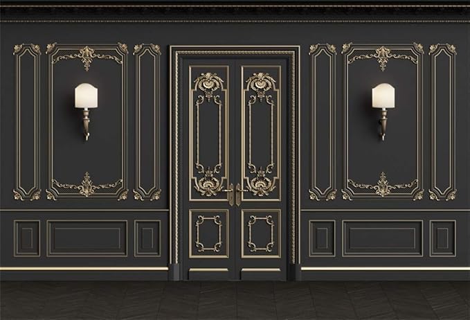 Leyiyi 5x4ft Vintage Room Inside Backdrop European Frame French Door Modern Castle House Cementery Wall Vintage Lantern Photo Background Cowboy Kids Birthday Portrait Studio Prop Vinyl Wallpaper