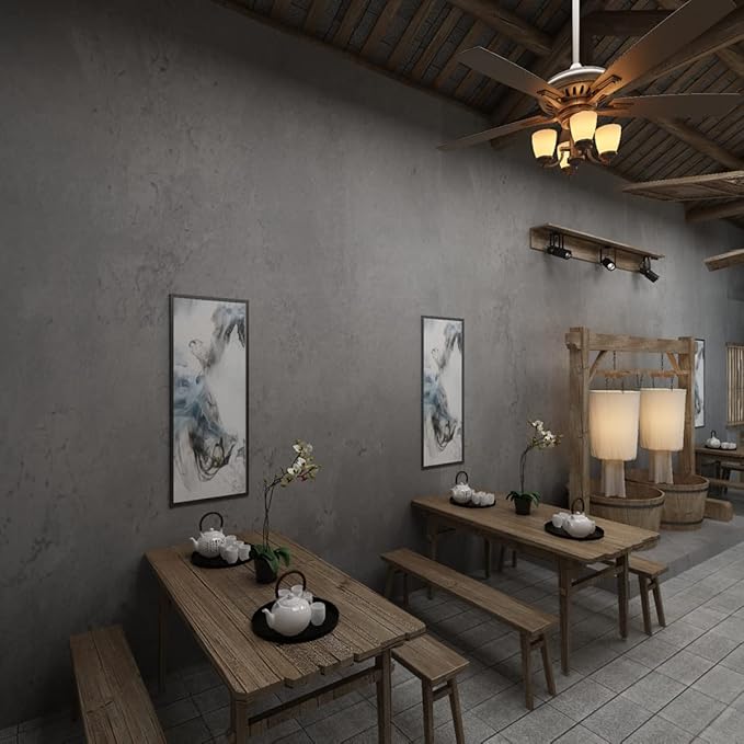 24"×354" Wide Thick Dark Grey Black Concrete Wallpaper Peel and Stick 3D Faux Darker Gray Concrete Cement Contact Paper Stained Vinyl Wrap Matte Wall Sticker for Walls Bedroom Basement Bathroom