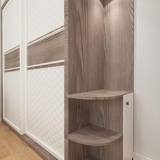 Brown Wood Wallpaper Peel and Stick Wood Grain Contact Paper Waterproof Removable Kitchen Cabinet Wallpaper Wooden Vinyl Wrap Cabinet Covers Grey Oak Wooden Contact Paper 16"x79"(Sample)