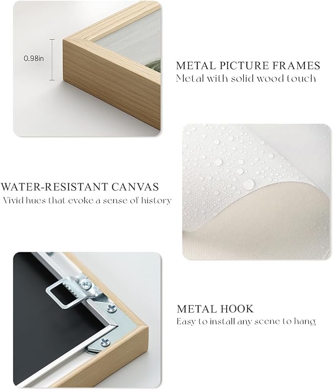 ARPEOTCY Small Framed Canvas Wall Art, 12x16in, Vintage Sketch Cowboy Horse Art, Western Room Wall Decor for Bedroom Shelf, Country Retro Artwork