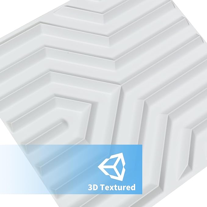 Art3d Decorative 3D Wall Panel, 32 Sq.FT PVC Interior Wall Decor for Living Room, Bedroom, Lobby, Office, Shopping Mall, White