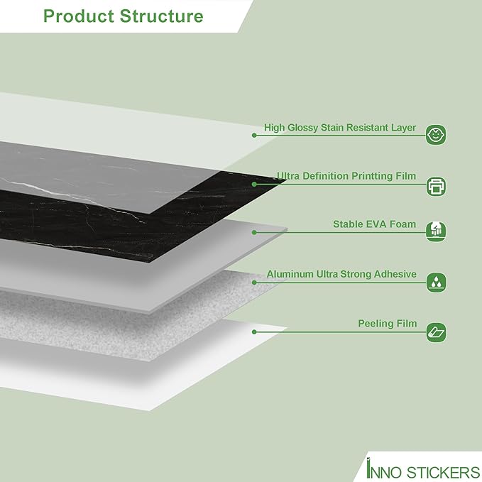 Marble Peel and Stick Waterproof Wall Paneling, 118" x 47" Black Marquina Glossy Finish Self-Adhesive Backsplash Tile Vinyl Wall Panel for Kitchen Bathroom Wall Decor, Covers 38.75 Sq. Ft.