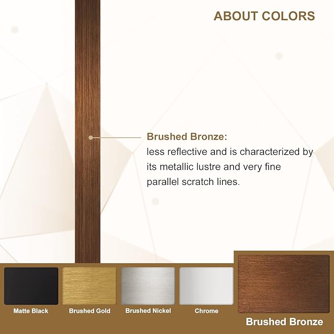 ANDY STAR Bronze Bathroom Mirror, 24X36 Bronze Wall Mirror, Bronze Vanity Mirror, Rounded Rectangle Mirror Bronze Metal Frame Farmhouse Mirror Hang Vertically or Horizontally