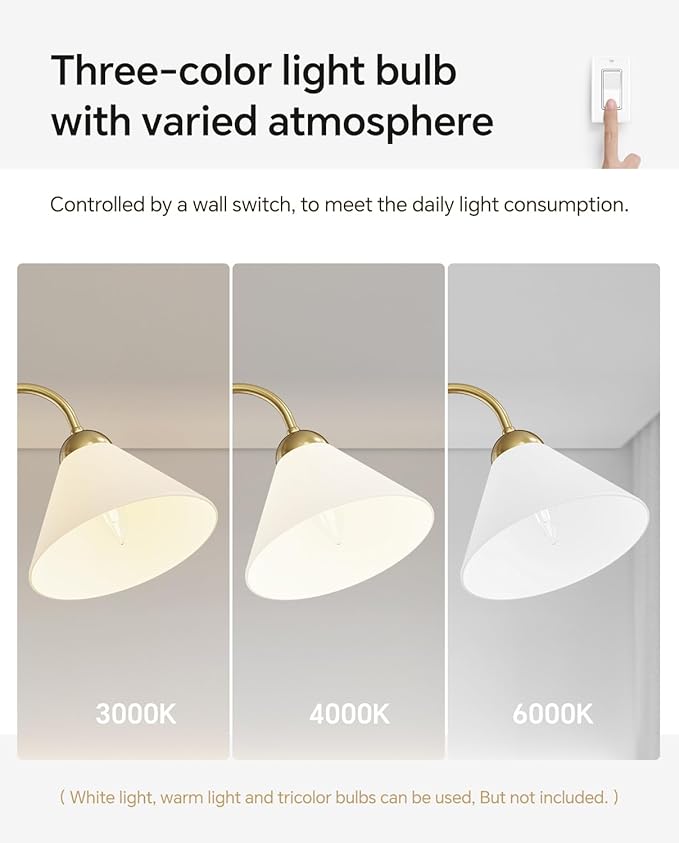 Linear Chandelier, Modern Chandelier for Dining Room Light Fixture, Dining Light Fixtures with Milk Glass Shade Pendant Lights Kitchen Island for Restaurant, Living Room (Gold + Wood, 2-Lights)