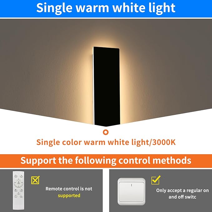 Mikeru 2 Pack Upgraded 57" Long LED Wall Sconce, 4.3" Wide IP65 Waterproof Outdoor Wall Lights, 3000K Warm White Exterior Lighting Fixtures for Front Porch, Garage, Basement & Patio