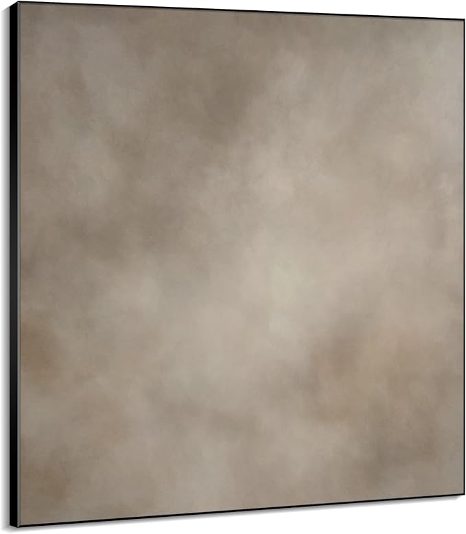 46"x46" XL Framed Wall Art - Abstract Beige and Taupe Marble Effect (Frame Assembly Required)