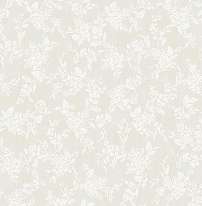 NextWall Tonal Floral Peel and Stick Wallpaper (Neutral)