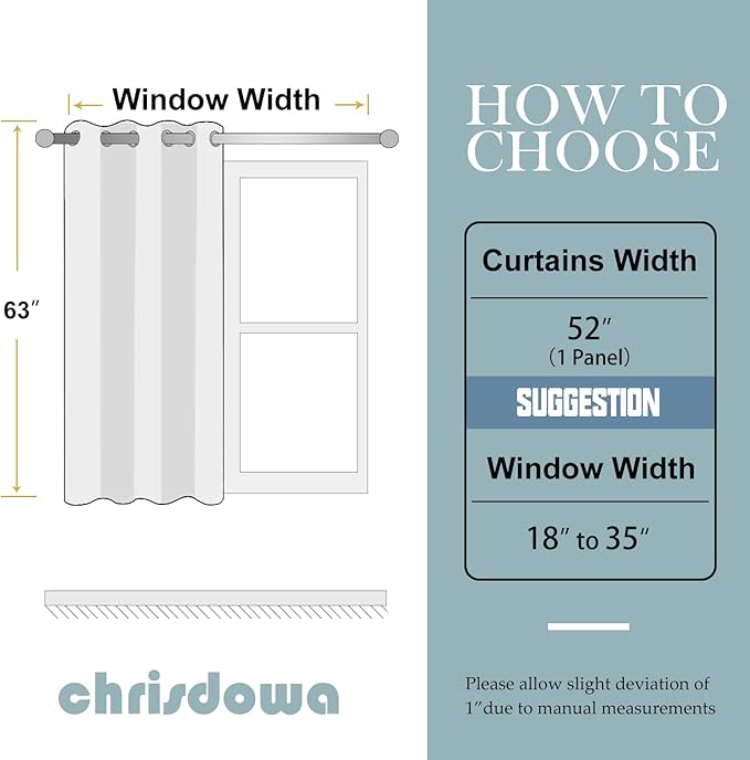 ChrisDowa Grommet Blackout Curtains for Bedroom - Thermal Insulated Room Darkening Curtains for Living Room (1 Panel Set, Royal Purple, 52W x 63L)