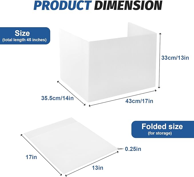 24 Pack Desk Dividers for Students,3-Fold Privacy Screens,Testing Dividers for Classroom Waterproof,Plastic Easy Clean Privacy Shields for Student Includes Extra Labels