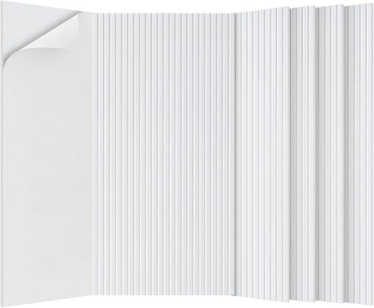 5 Pack Acoustic Panels,47.2x23.6x0.4 inch Acoustic Wall Panels,Large Soundproof Panels,Self-Adhesive Sound Proof Panels for Walls,Acoustic Treatment for Recording Studio&Office,White