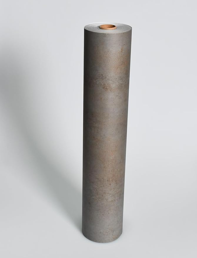 32"×591" Extra Large Size Wide Thick Brown Grey Concrete Wallpaper Peel and Stick 3D Industrial Gray Concrete Cement Contact Paper Vinyl Matte Textured Stickers for Bedroom Garage Wall