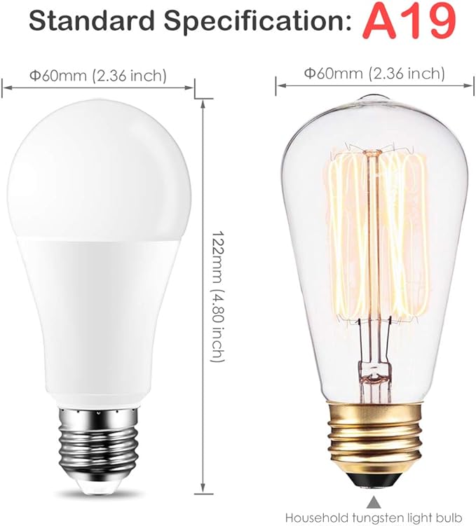 LED Light Bulb 85W Equivalent, RGB Color Changing Light Bulb, 6 Moods - Memory - Sync - Dimmable, A19 E26 Screw Base, Timing Remote Control Included (Pack of 2)