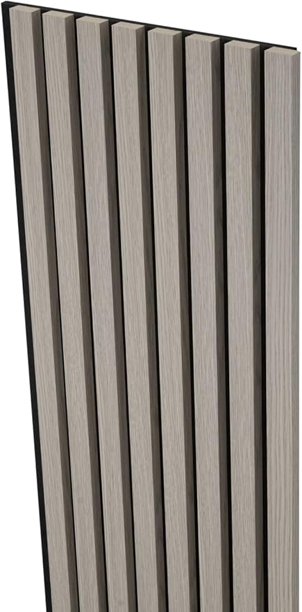 94" x 12.6" 3D Acoustic Slat Wood Wall Panels | Modern Sound-Dampening & Eco-Friendly Design (2-Piece Set)