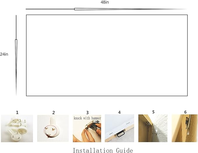 Arjun Landscape Canvas Wall Art for Living Room Nature Painting Bedroom Tree Scenery Textured Picture Framed Large Size Artwork Office Home Wall Decor, 48"x24"