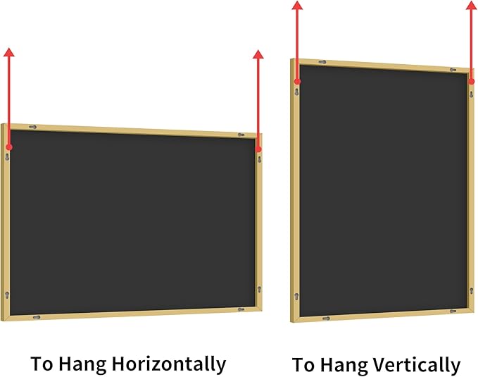 KOCUUY Gold Bathroom Mirror, 24x48 inch Brushed Gold Mirror for Over Sink, Aluminum Framed Rectangular Bathroom Mirror for Bedroom Living Room Bathroom, Hang Horizontal/Vertical